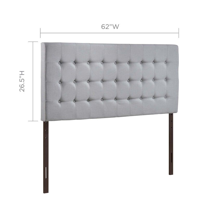 Modway - Tinble Queen Upholstered Fabric Headboard Sky Gray image number 3