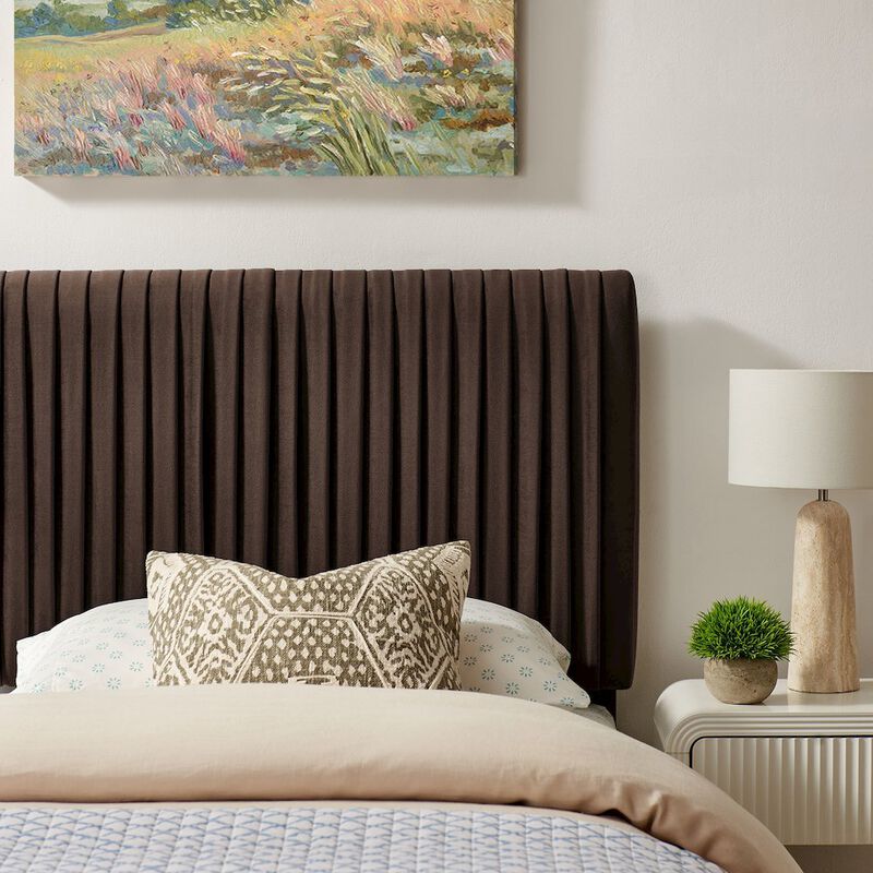 Eloise Stain-Resistant Performance Velvet Twin Headboard image number 7