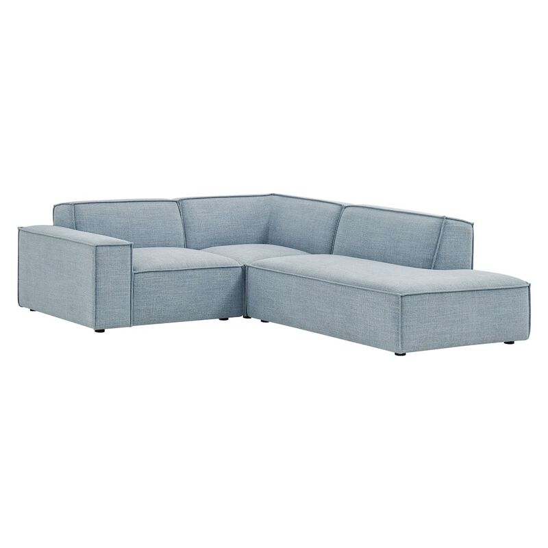 Restore 3-Piece Performance Fabric Upholstered Modular L-Shaped Sectional Sofa image number 0
