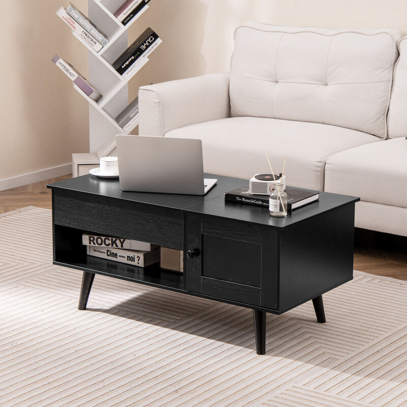 Lift Top Coffee Table with Storage and Hidden Compartment image number 6
