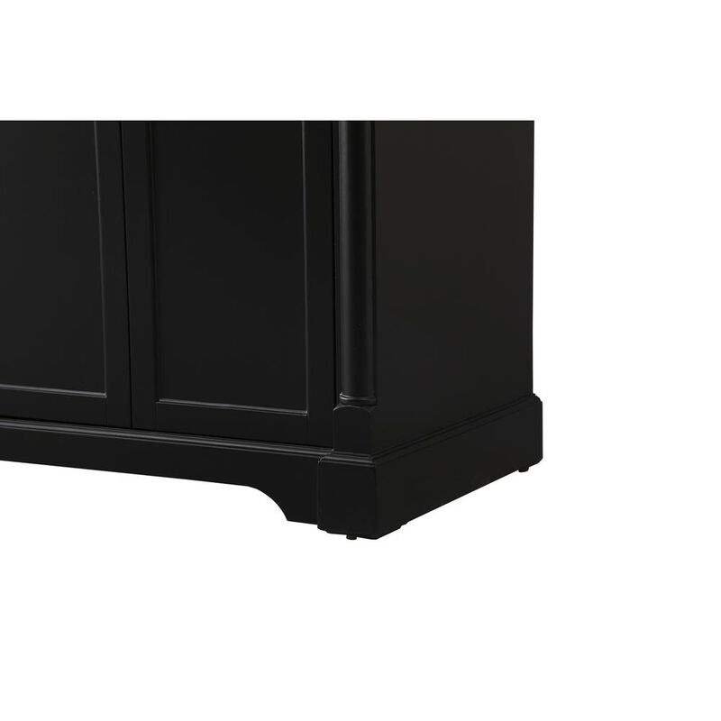 Elegant Kitchen and Bath 72 inch double bathroom vanity set in black