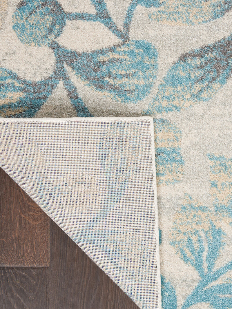 Tranquil TRA03 Ivory/Turquoise 4' x 6' Rug