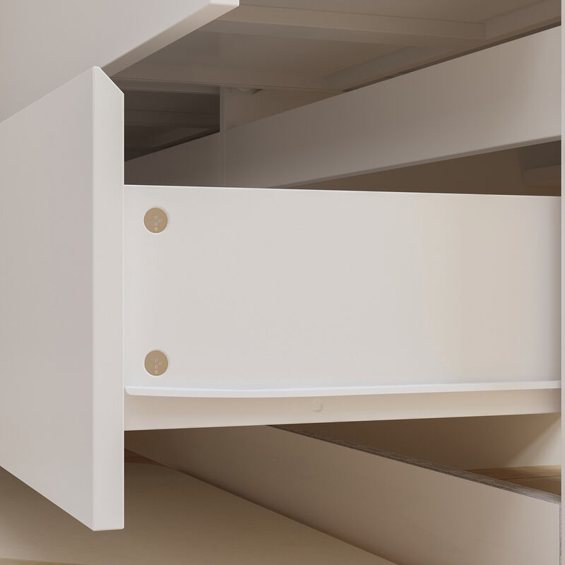 6-Drawer L-Shaped Chest of Drawers Cabinet with Rotatable Desktop 47.2 in. W x 51.2 in. D x 32.7 in. H