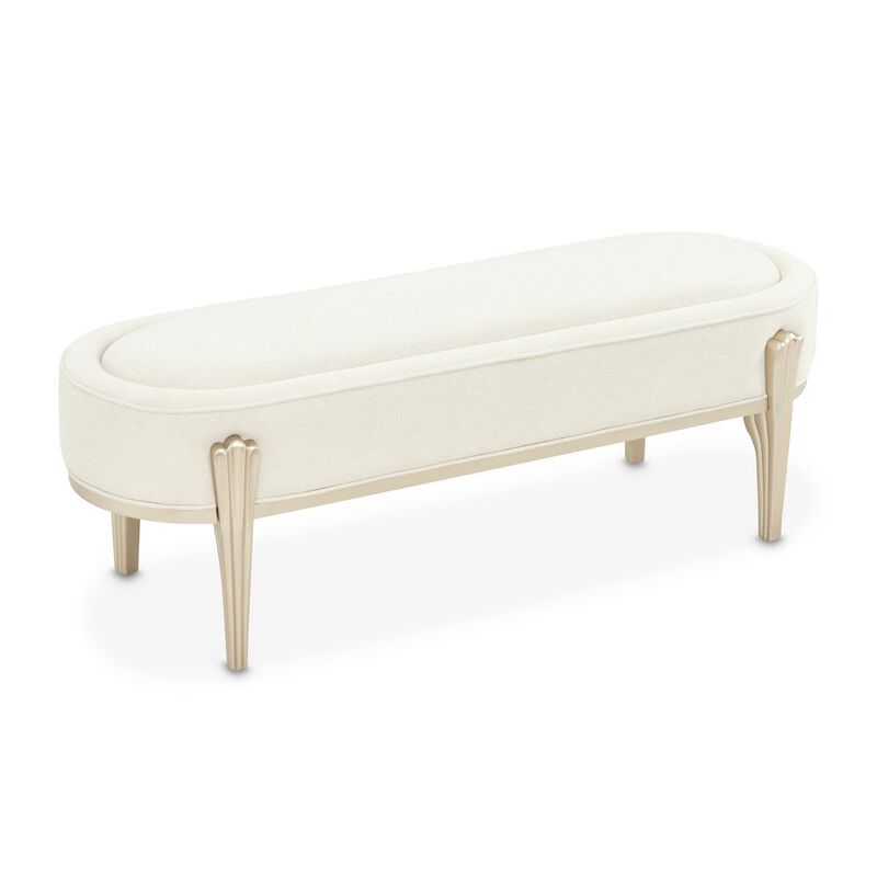 Michael Amini Camellia Field Bench - Caramel image number 4