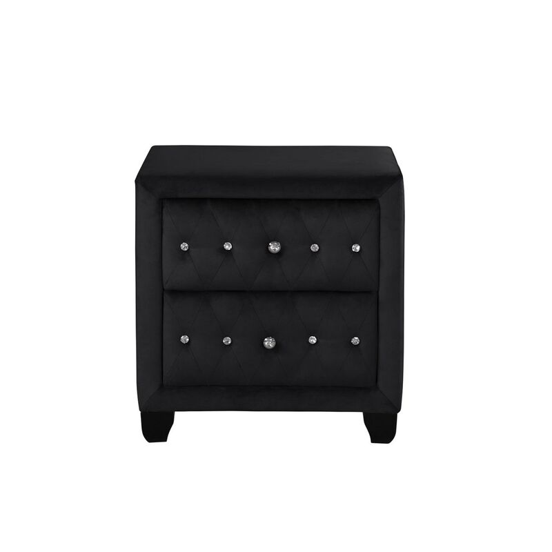 Streamdale Sophia Nightstand In Color Black Made With Wood