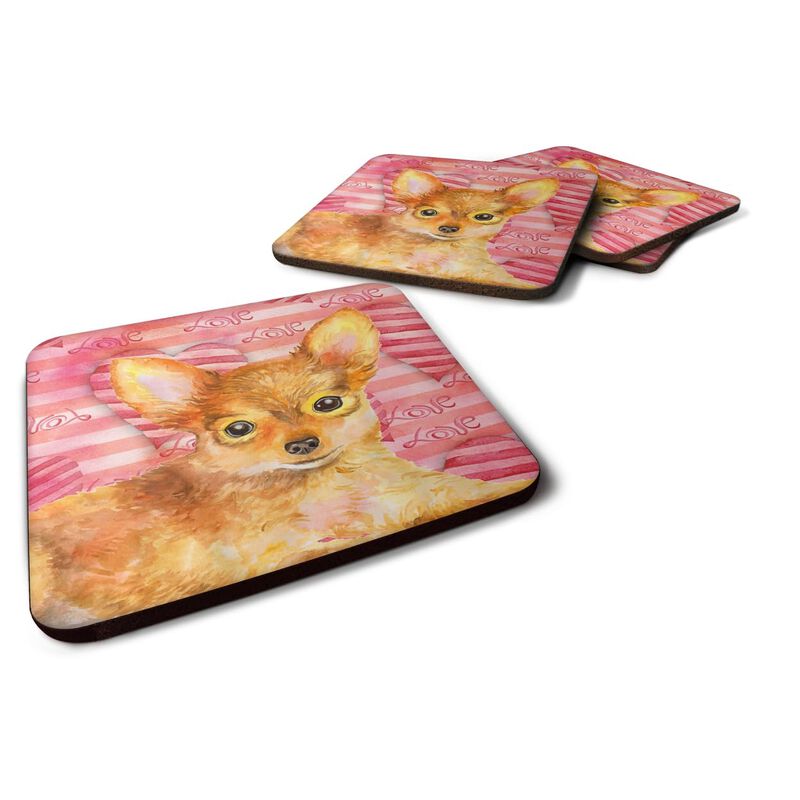 Caroline's Treasures Toy Terrier Love Decorative coasters, Multicolor