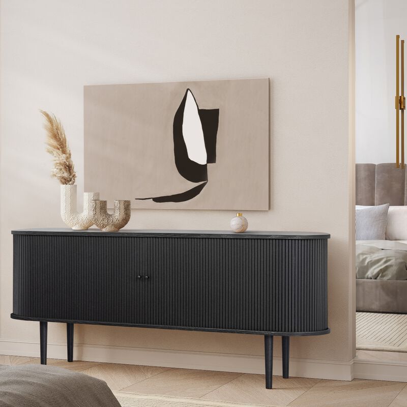 SLIDDO 71 Sideboard with sliding doors.