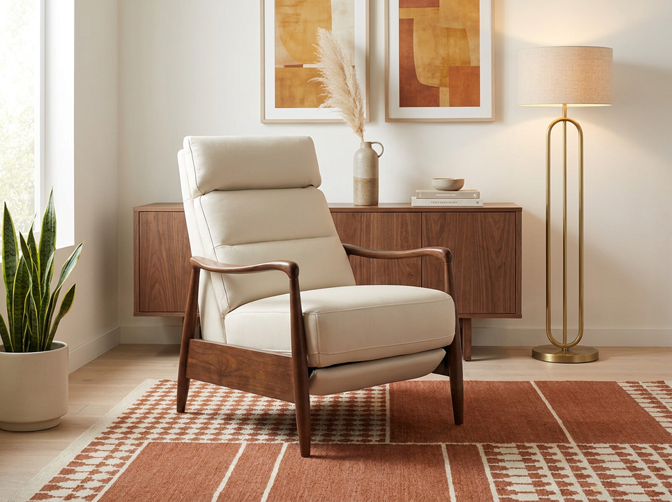 Macke Coconut Push Back Recliner