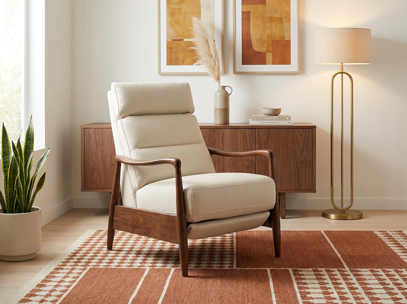 Macke Coconut Push Back Recliner image number 1