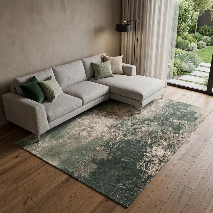 HomeRoots Abstract Non Skid Area Rug