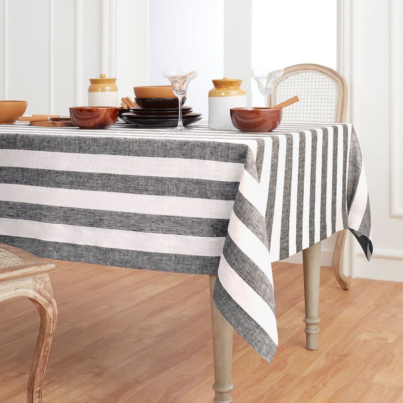 Christmas Linen Tablecloth - Cabana Stripe, Solino Home