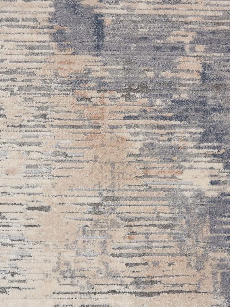 Rustic Textures RUS05 Beige/Gray 7&rsquo;10&rdquo; x Round Rug