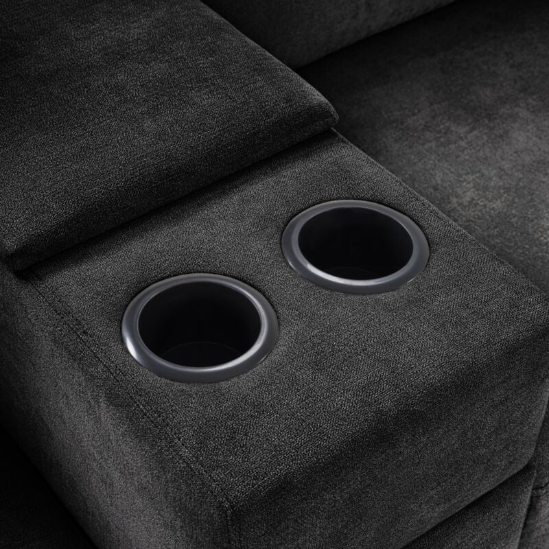 Guftem Modern 5‑Seat U‑Shaped Chenille Sectional Sofa image number 8