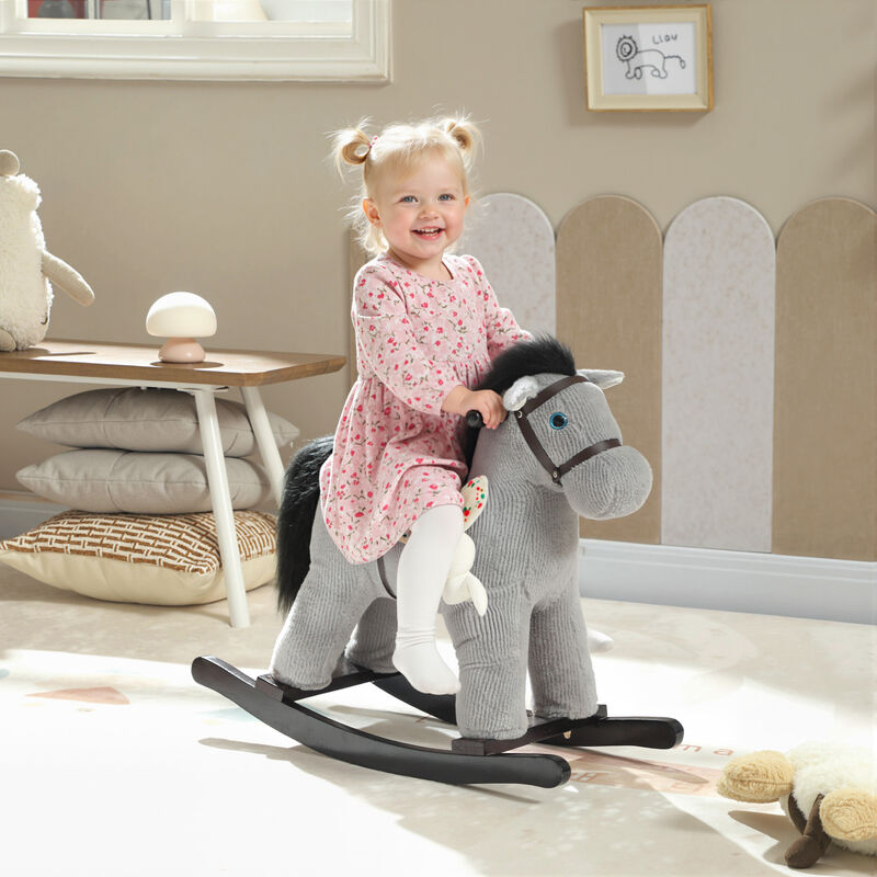 BreeBe Soft Plush Rocking Horse for Kids (2&ndash;5 Years) image number 1