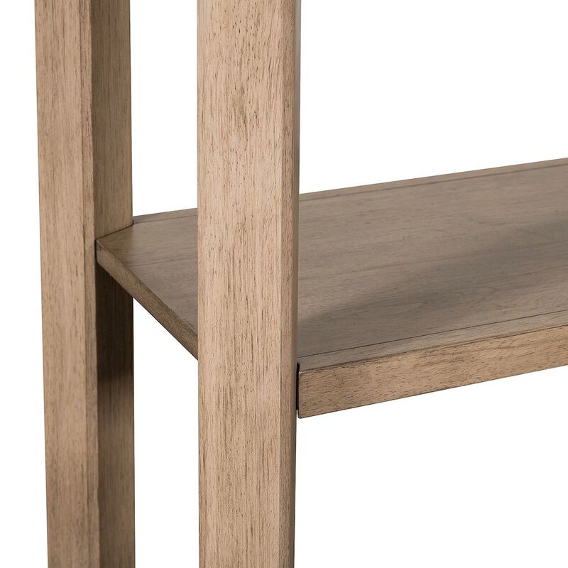 Liberty Furniture Living Room Sofa Table Center Trestle Display Shelf - Barley Buff Birch Wood image number 7