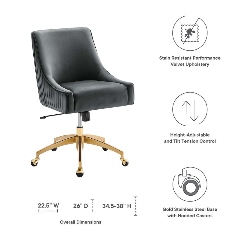 Modway Furniture - Discern Performance Velvet Office Chair image number 5