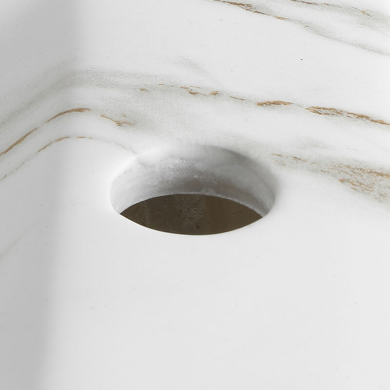 Felix 15 in. W x 8 in. D Modern Wall Mounted Rectangular Ceramic Mini Sink