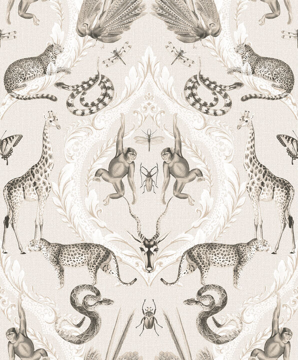Bazaar Menagerie Beige Wallpaper G78309