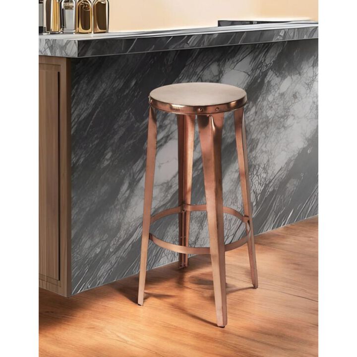 Sturdy Iron Frame Backless Bar Height Chair, Perfect for Kitchen Island Seating