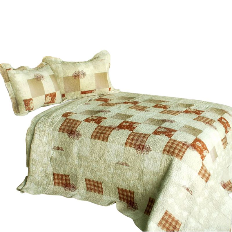 Vermicelli Quilted Cotton Printed Quilt Set Queen Size Only You Design Set image number 1