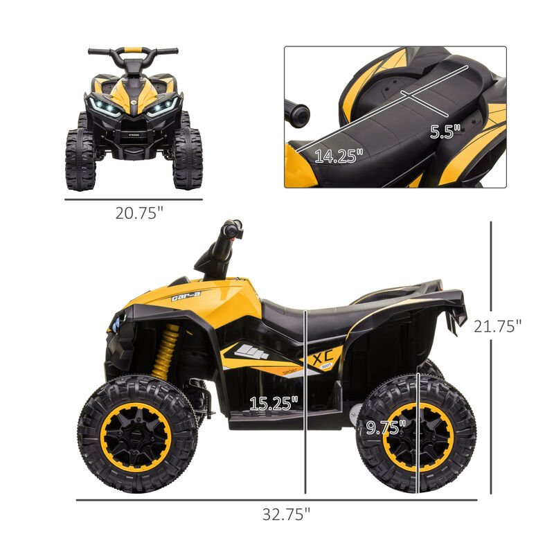 BreeBe Kids Battery Powered ATV Quad with Forward and Reverse image number 2