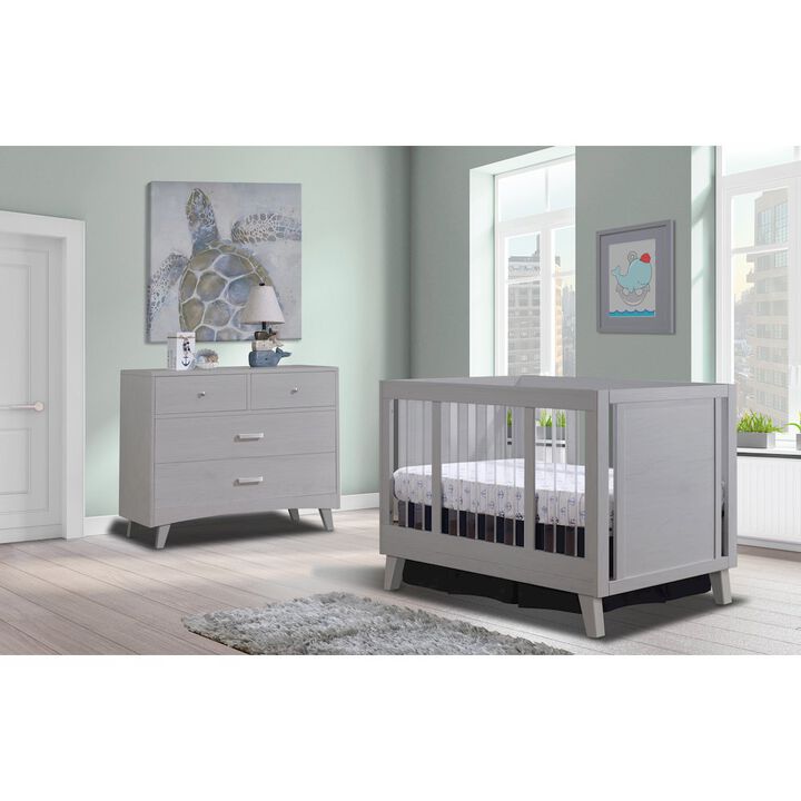 Sorelle Uptown Acrylic Convertible Crib, Contemporary