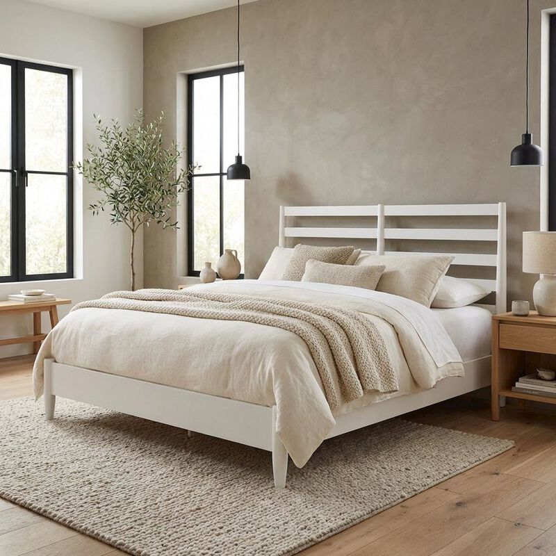 Alpine Furniture Flynn Retro Bed Slat Back Headboard image number 2