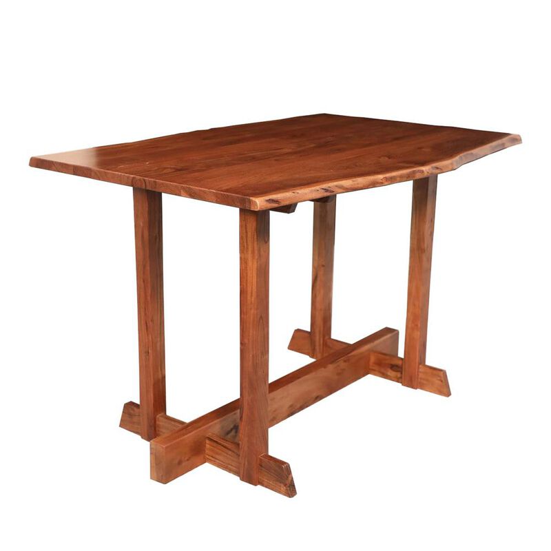 Carolina Living Live Edge Dining Table - Natural Acacia - Honey Gold