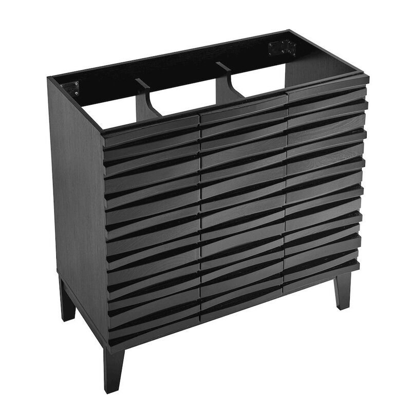 Swiss Madison Cascade 36" Bathroom Vanity in Black Cabinet Only image number 2