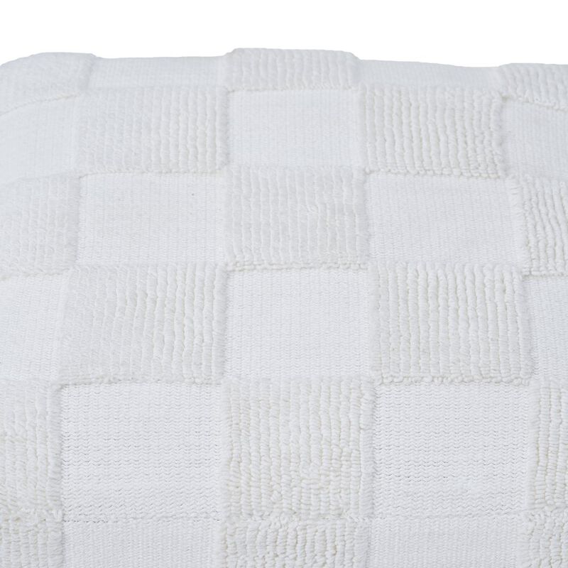 Renwil Payne Pouf In White Color