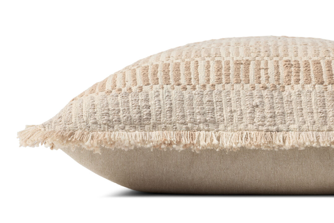 PLL0133 Natural/Multi 22''x22'' Cover Only Pillow