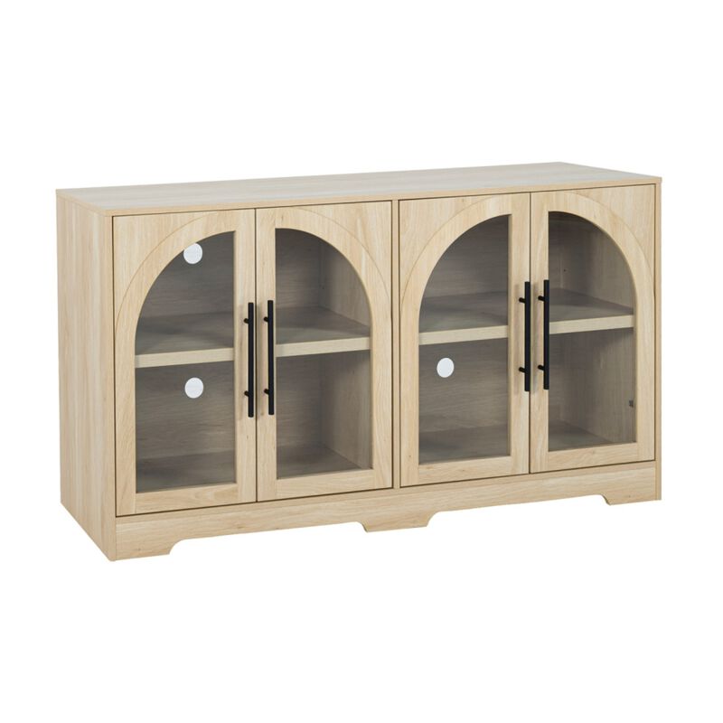 Zekwis Farmhouse Wood TV Stand Media Console image number 4