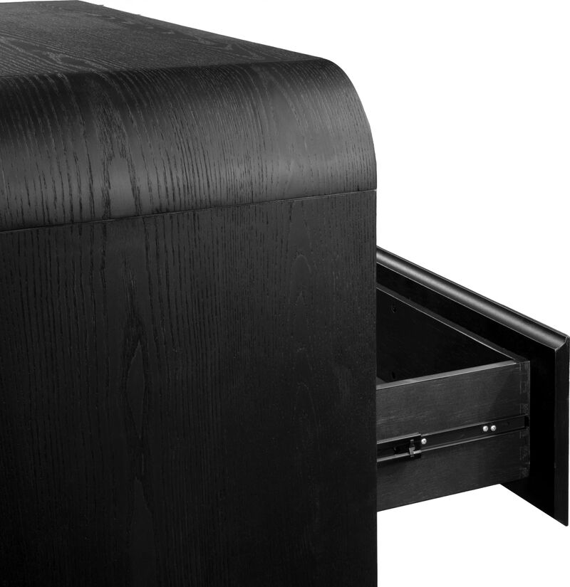 Elora Five Drawer Chest in Jet Black Ash