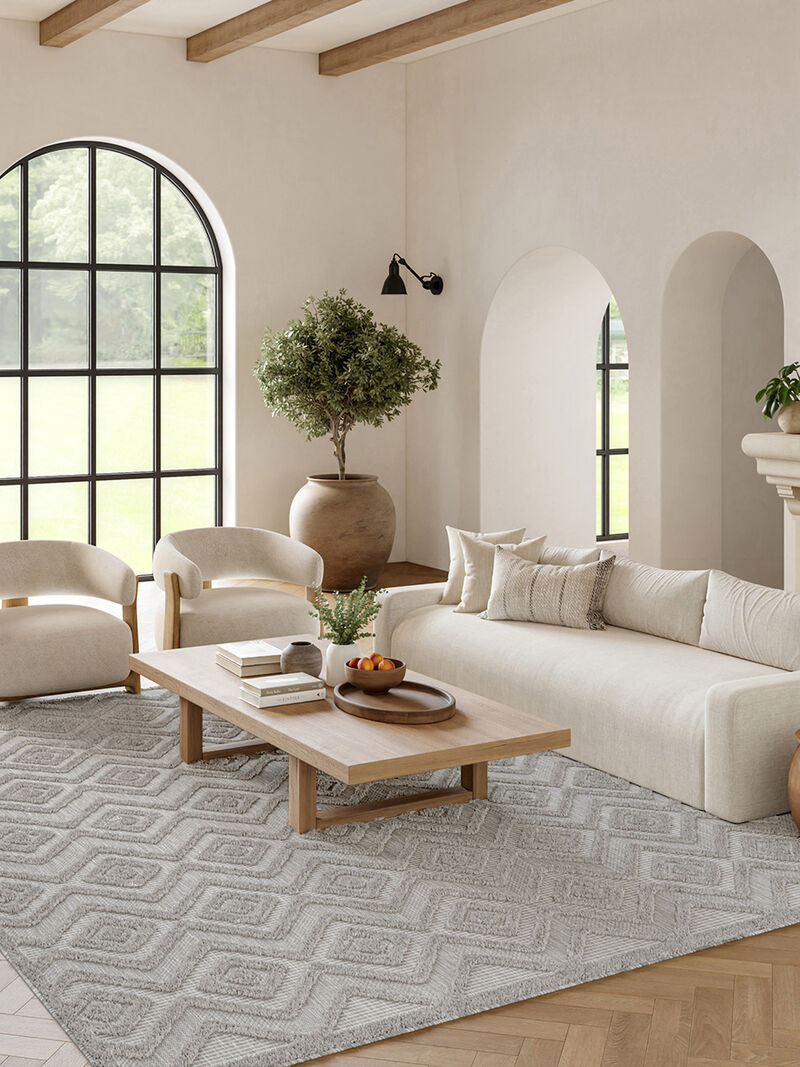 Versatile NRV01 Silver/Gray 6' x 9' Rug