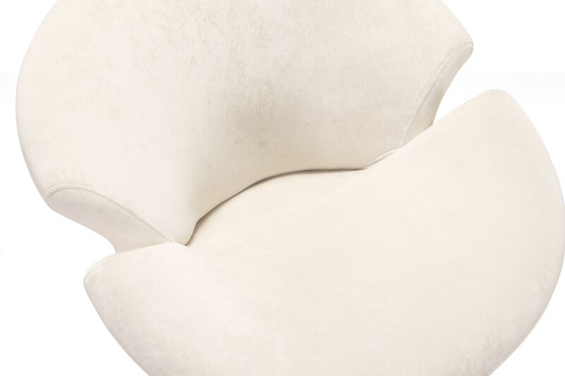 Tulip White Swivel Accent Chairs (Set of 2)