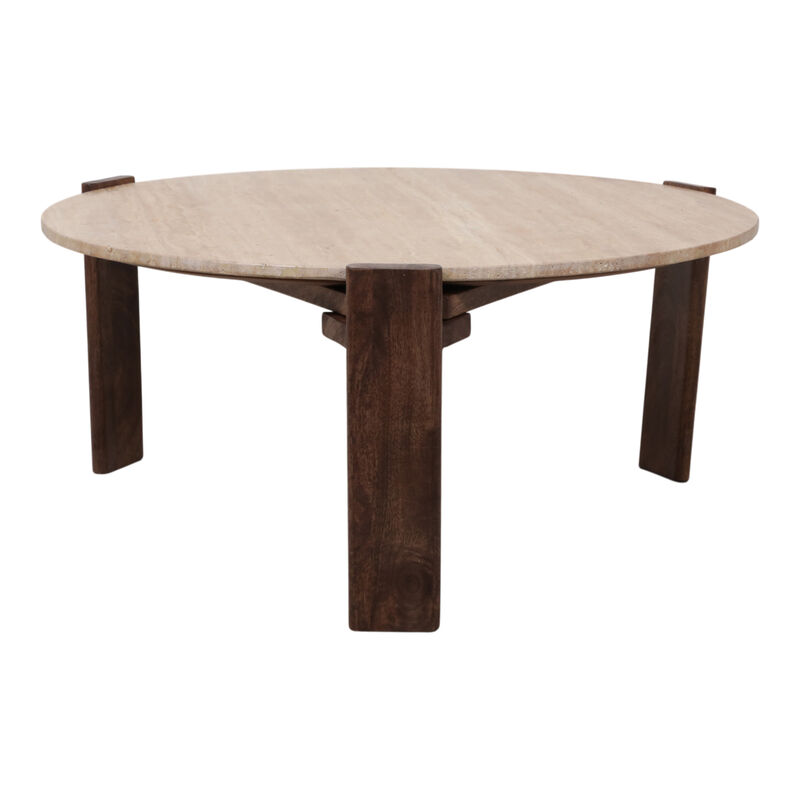 Travertine Top Coffee Table image number 0