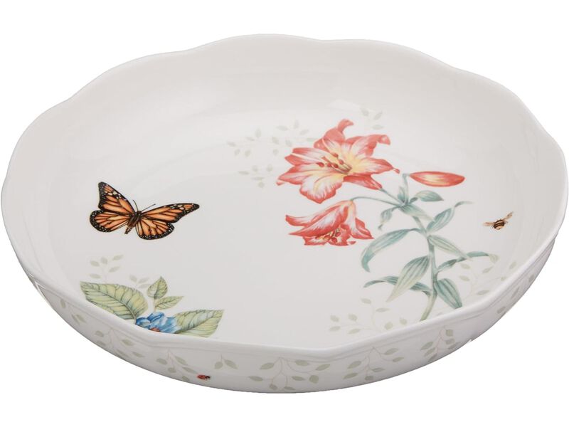 Lenox Butterfly Meadow Low Serve Bowl, White image number 0