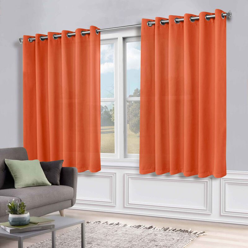 Room Darkening Window Curtain Panels Set of 2 Modern Style image number 3