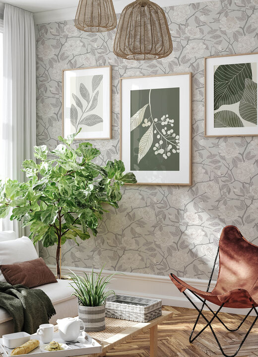 Bernadina Grey Rosebush Wallpaper