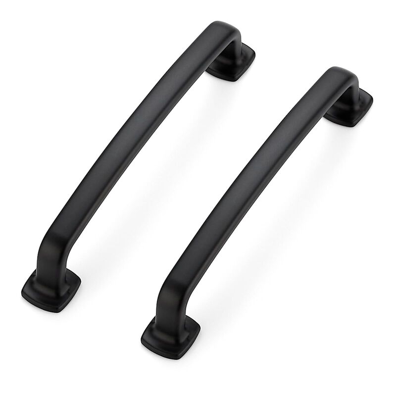 Ravinte Decor 10 Pack Black Cabinet Handles - 5 Inch Arch Pulls Matte Black Kitchen Cabinet Handles Curved Dresser Handles Solid
