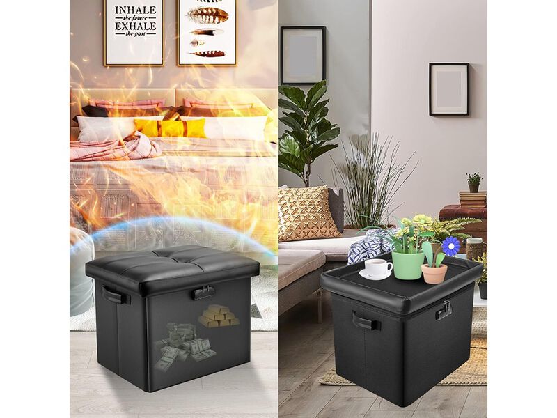 Fireproof Folding Ottoman Foot Rest