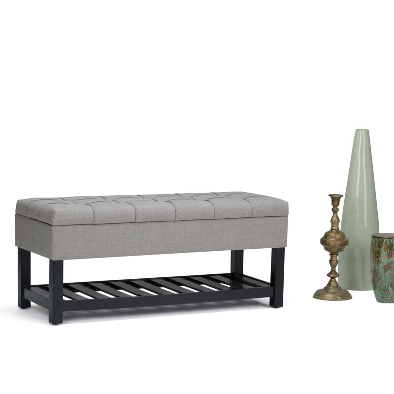Simpli Home Saxon Storage Ottoman Bench image number 3