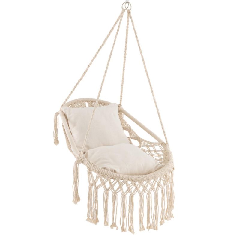 Hivvago Hanging Hammock Chair with Soft Seat Cushions and Sturdy Rope Chain