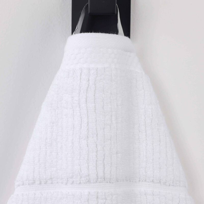 Solid Ribbed Viscose Cotton Blend Towel Set for Everyday Use image number 2