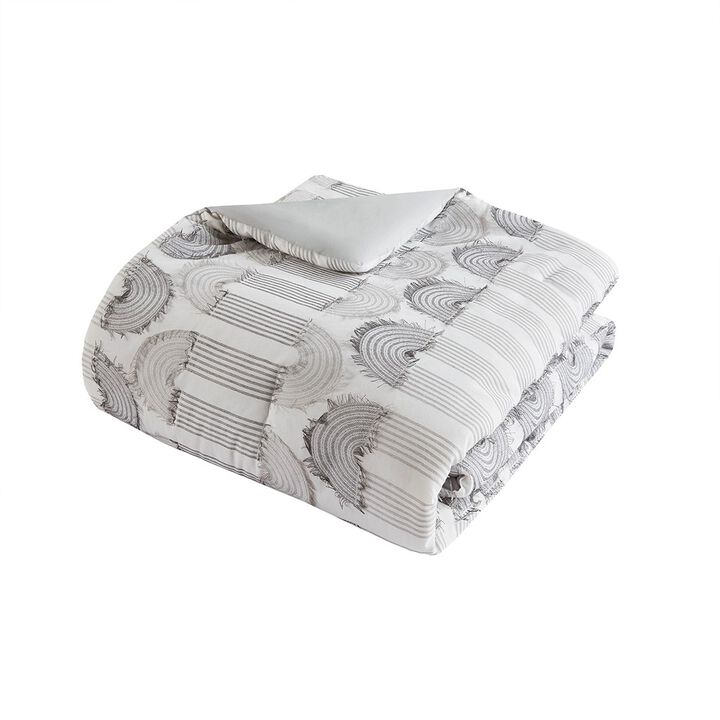 Gracie Mills Jermaine Luxurious Harmony: Clip Jacquard Comforter Set