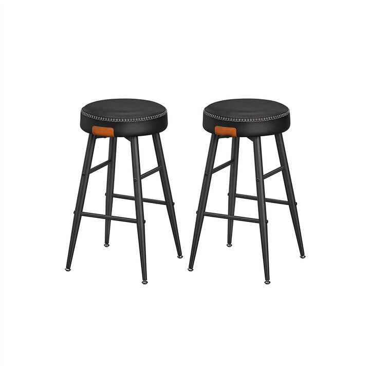 Set of 2 Counter Stools &ndash; Stylish and Comfortable Bar Height Seating for Kitchen or Dining