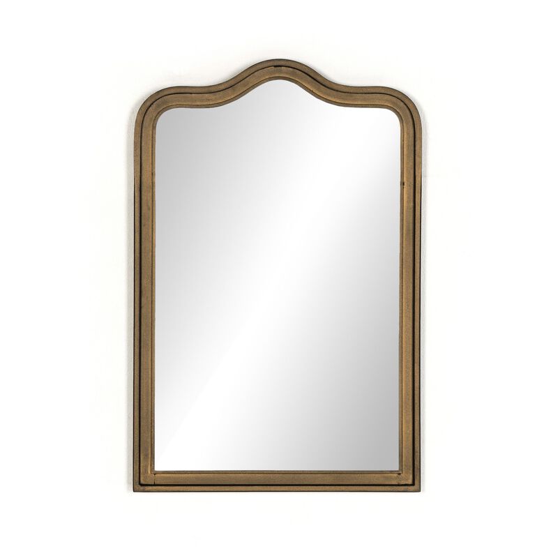 Effie Mirror in Raw Antique Brass Iron