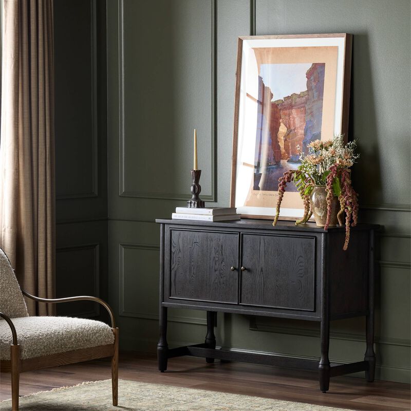 Bari 46" Cracked Smoked Black Sideboard