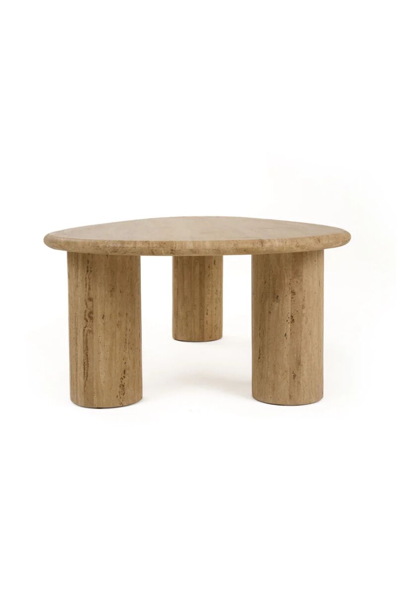 Freeform Travertine Coffee Table | OROA Modern Gracemont image number 2