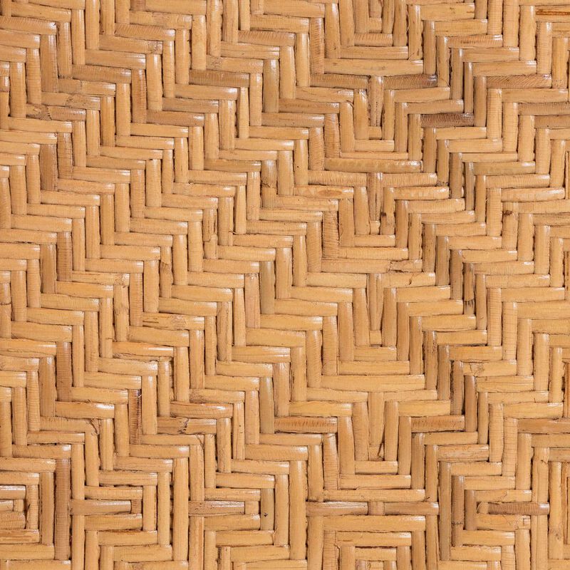 bali & pari Adam Natural Rattan Counter Stool with Cushion - Handwoven Wicker Swivel Bar Chair for Kitchen Island or Lounge Area